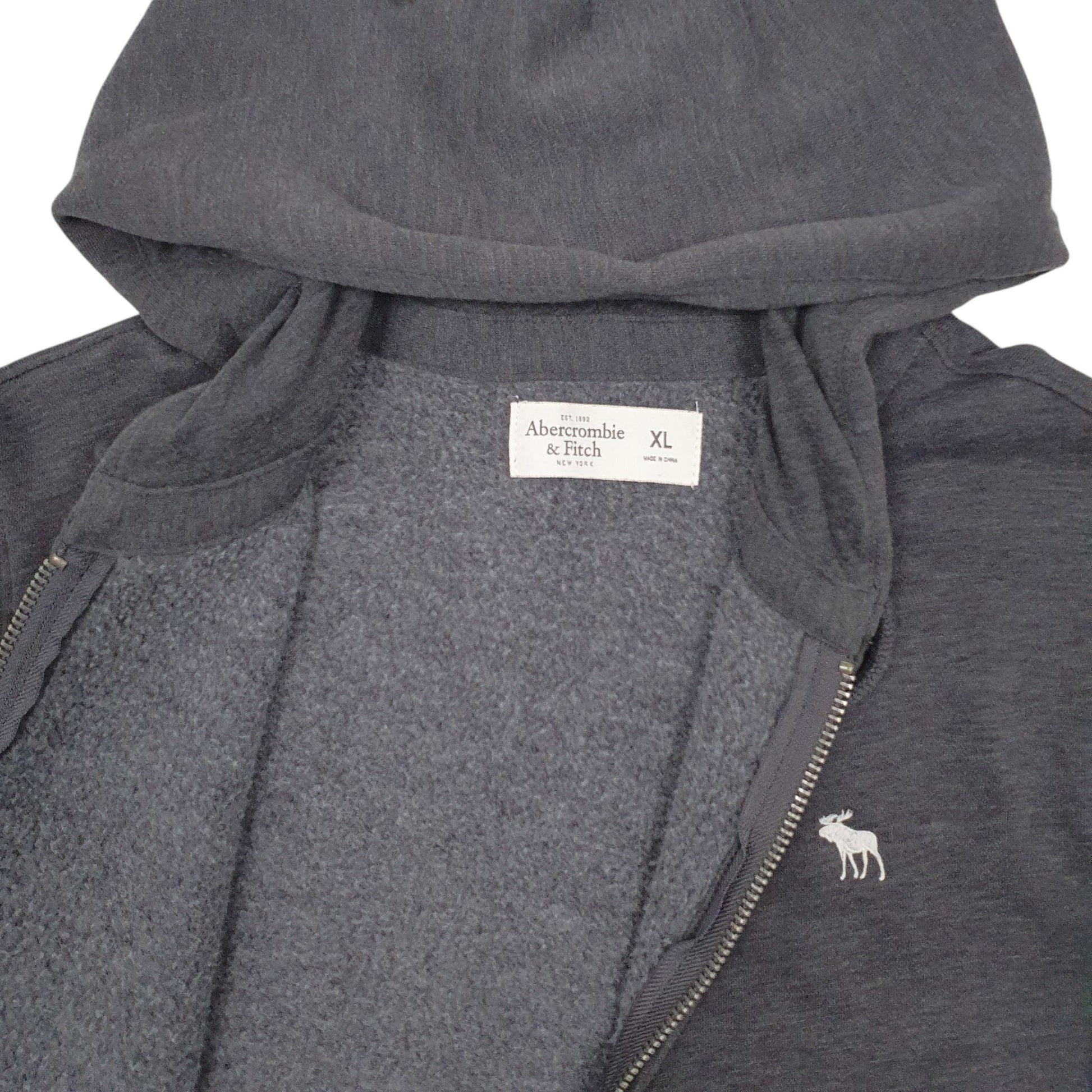Mens Grey Abercrombie & Fitch  Full Zip Jumper