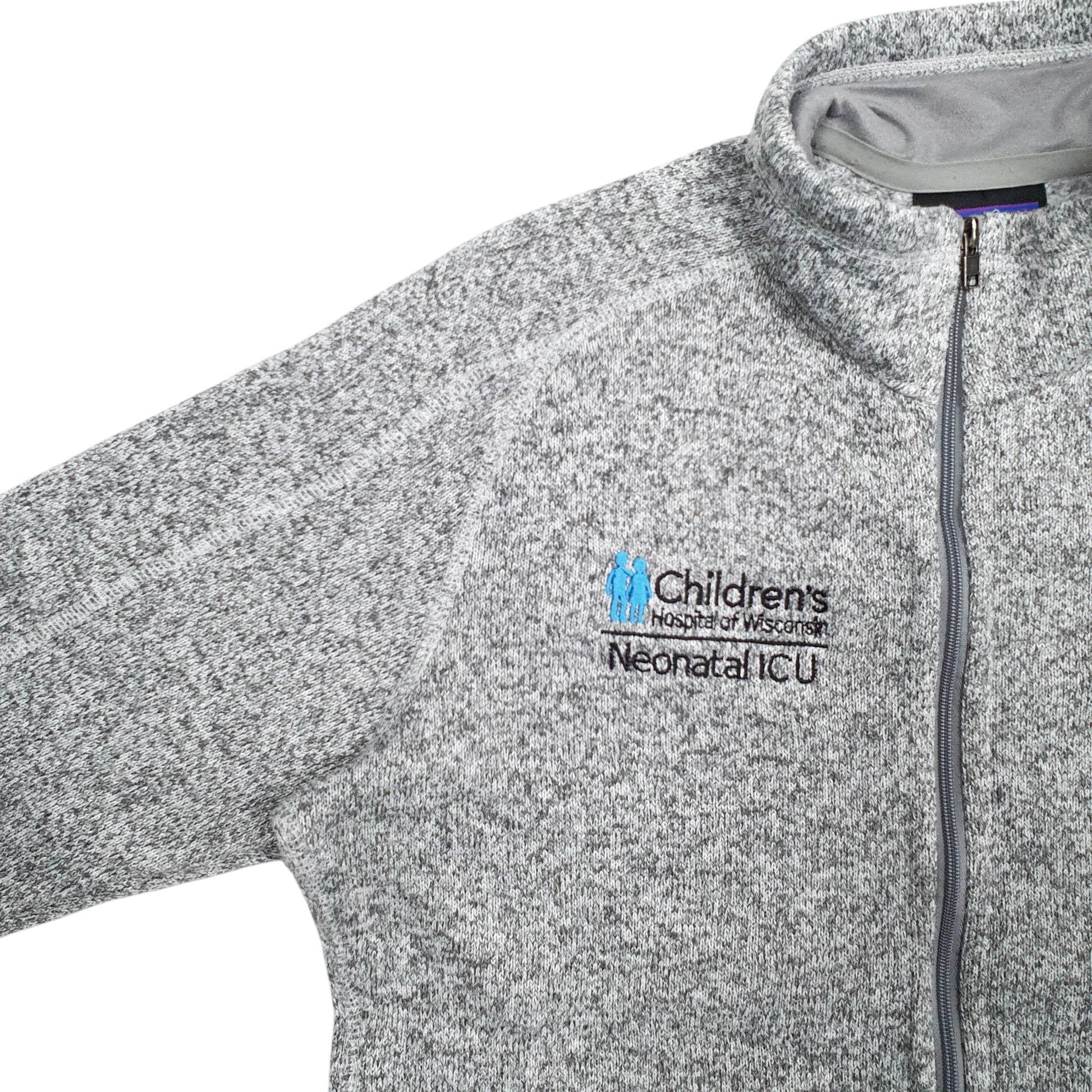 Womens Grey Patagonia Children's Hospital Wisconsin Thermal Full Zip Jumper