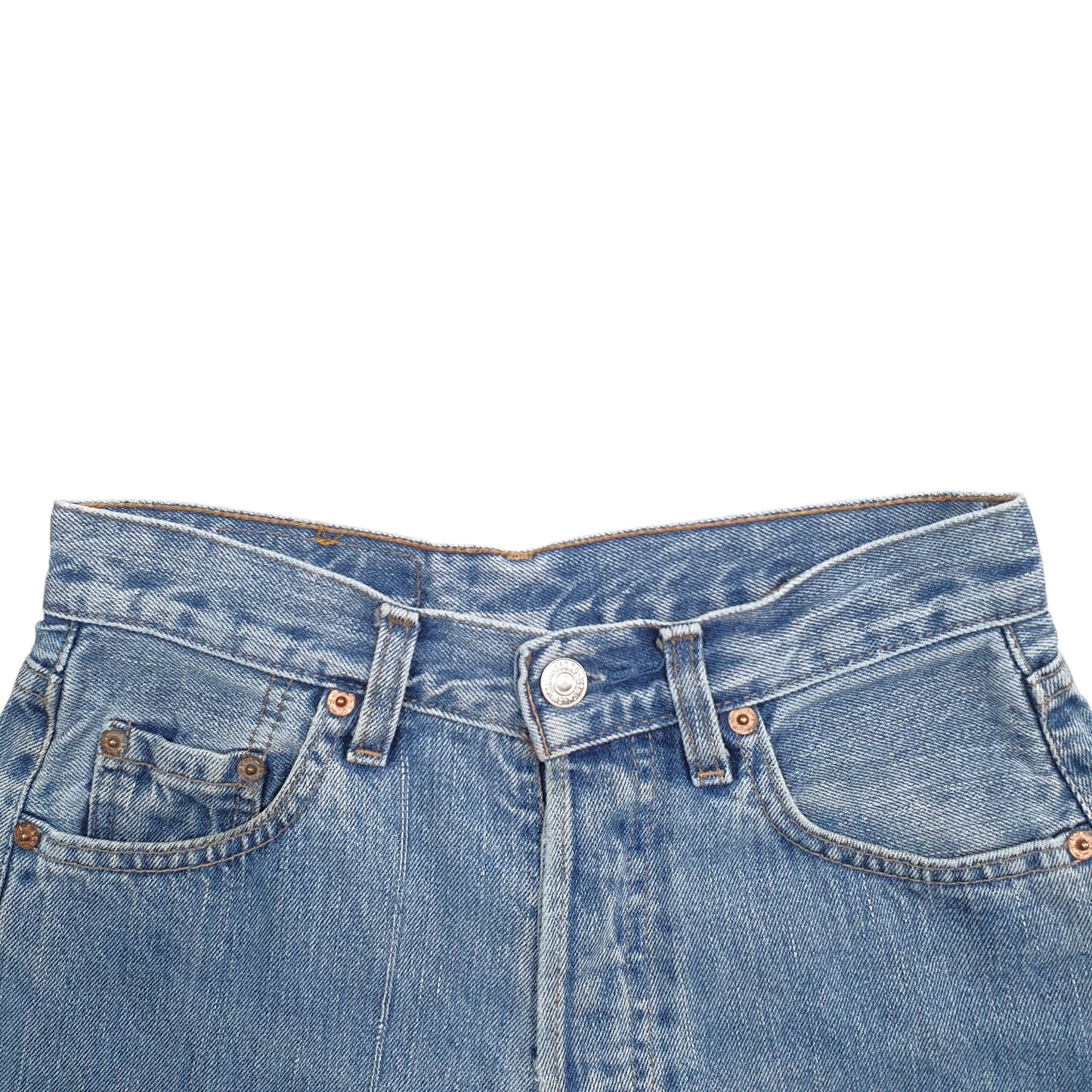 Womens Blue Levis Cut Offs Denim Shorts