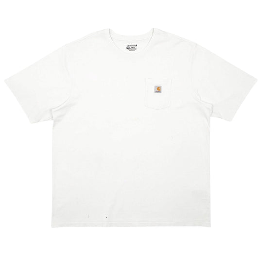Mens White Carhartt Loose Fit Short Sleeve T Shirt