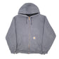 Mens Grey Carhartt Hoodie Full Zip Jumper