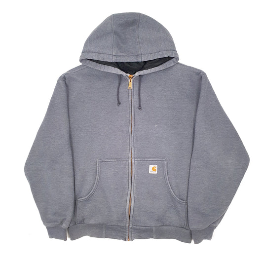 Mens Grey Carhartt Hoodie Full Zip Jumper