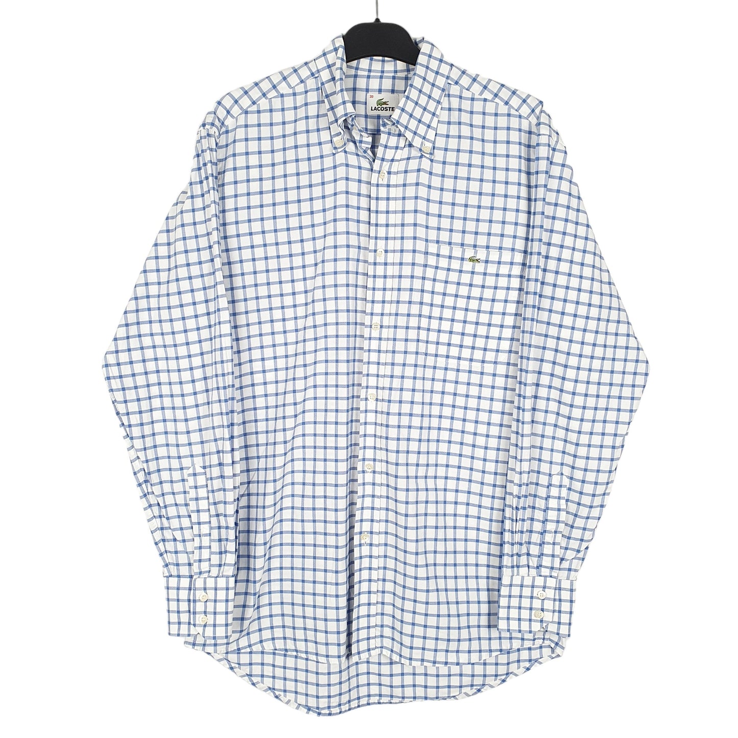 Mens White Lacoste  Long Sleeve Shirt