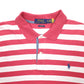 Mens Pink Polo Ralph Lauren Stripes Classic Short Sleeve Polo Shirt