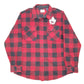 Mens Red Wrangler Lumberjack Fleece Overshirt RL Leaf Long Sleeve Shirt