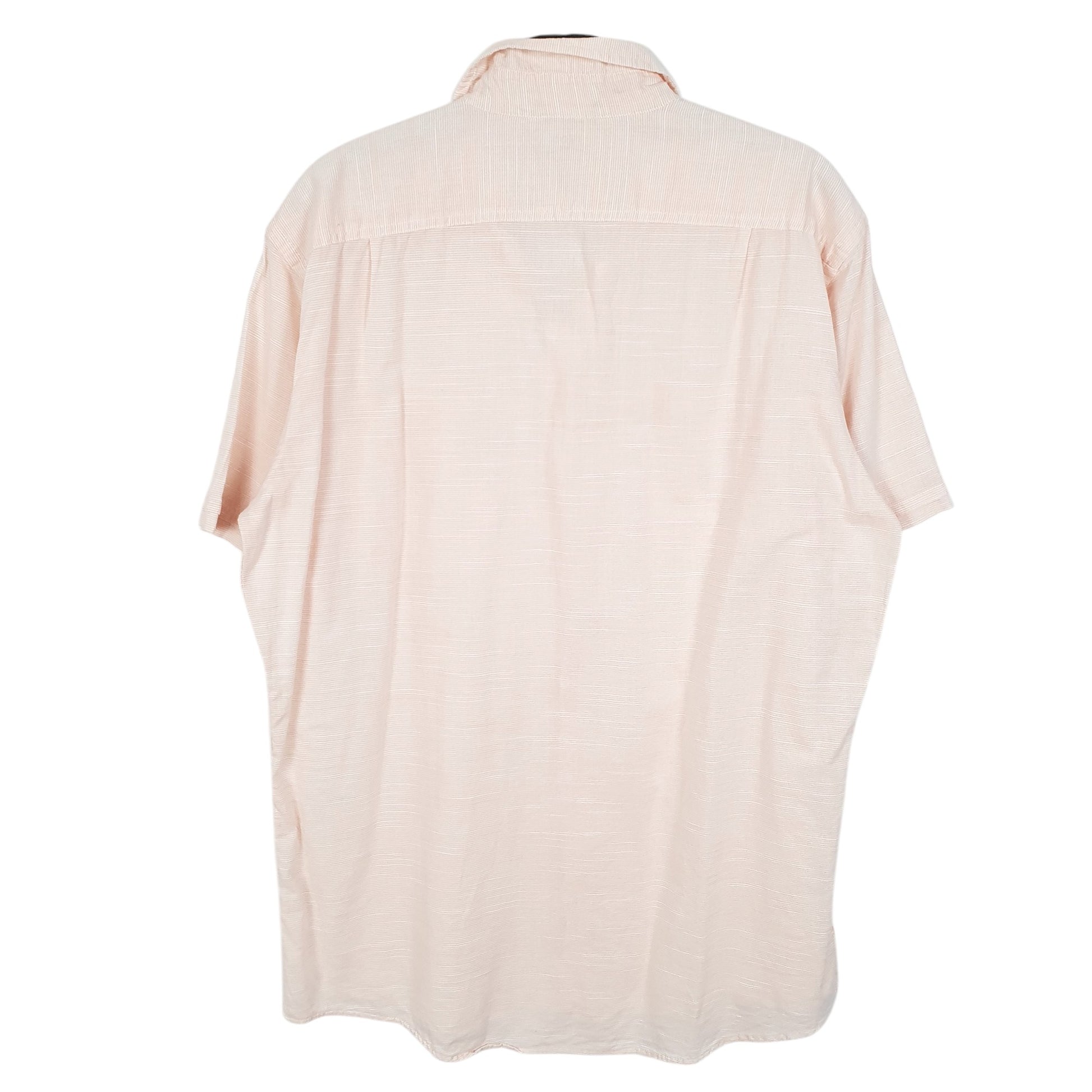 Mens Peach Izod Saltwater Short Sleeve Shirt