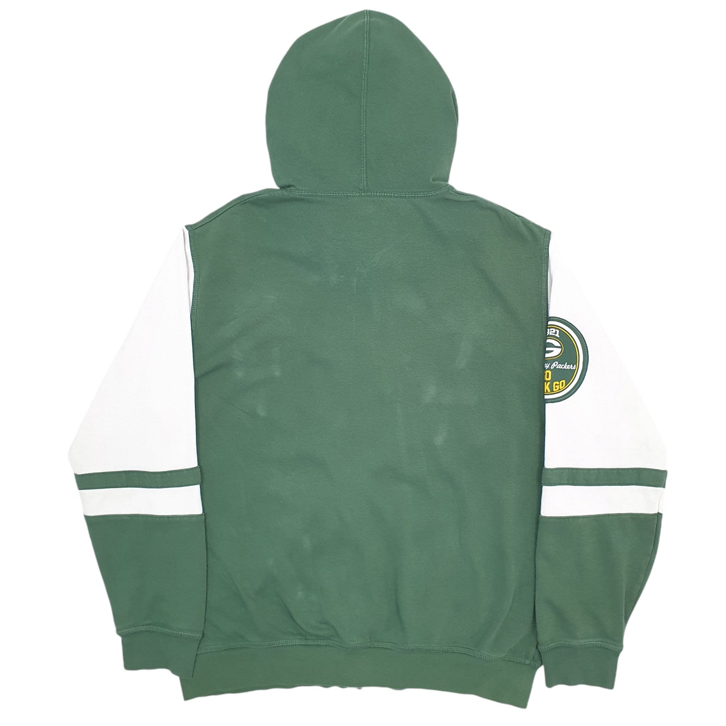 Mens Green Mahestic Green Bay Packers NFL Football Full Zip Jumper