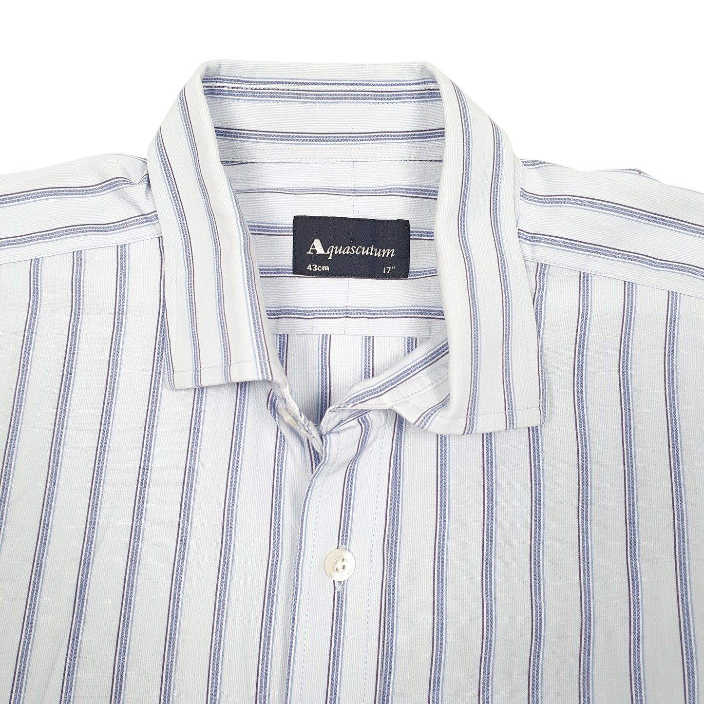 Mens Blue Aquascutum  Long Sleeve Shirt