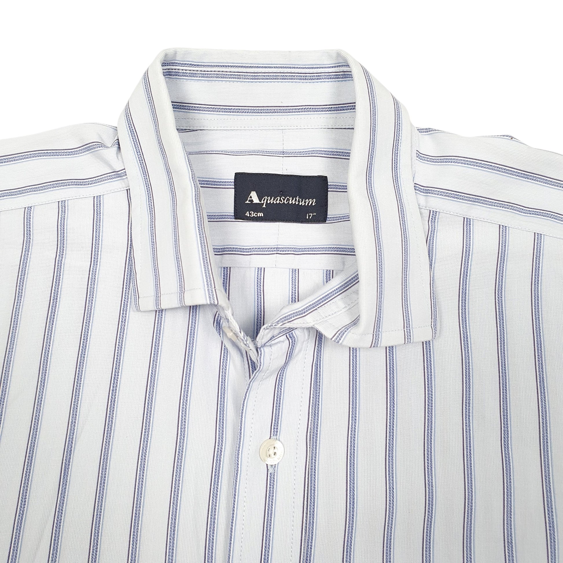 Mens Blue Aquascutum  Long Sleeve Shirt