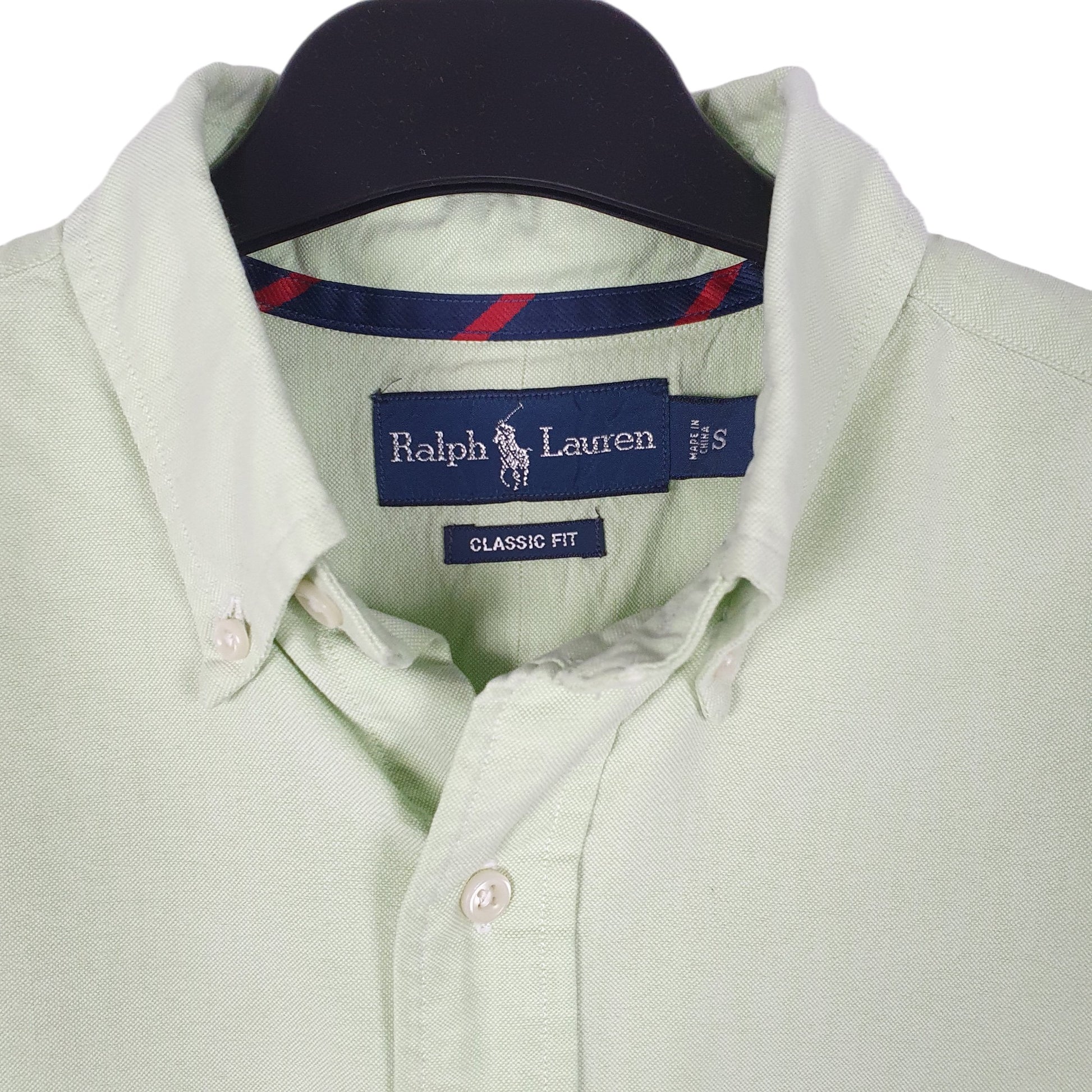 Mens Green Ralph Lauren Oxford Long Sleeve Shirt
