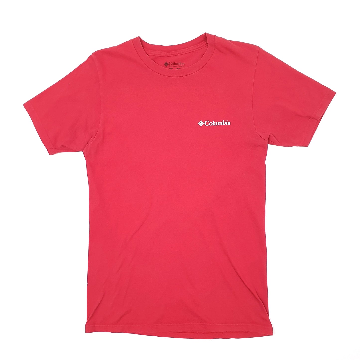 Mens Red Columbia Sportswear  Short Sleeve T Shirt