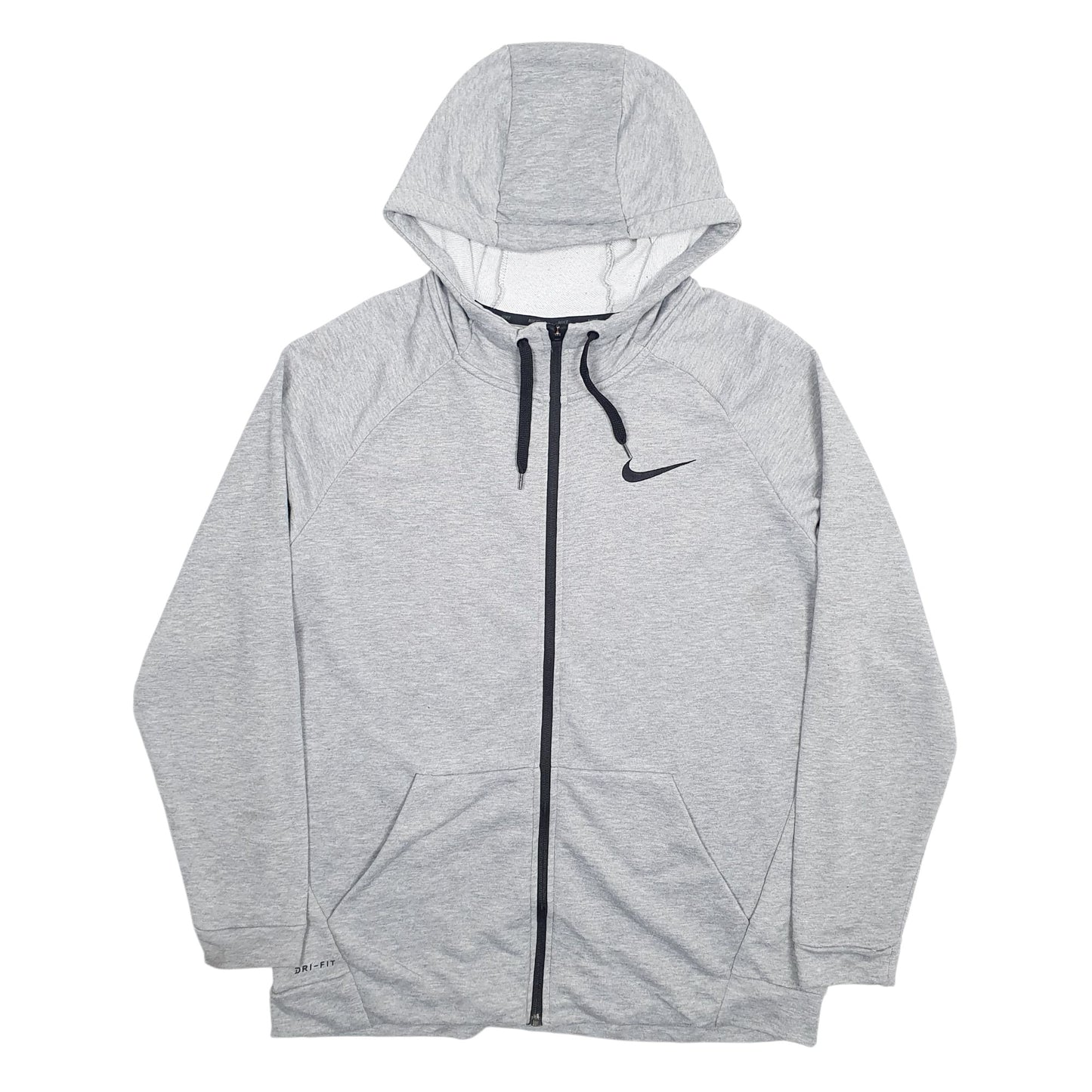 Mens Grey Nike Dri-Fit Active Wear Full Zip Jumper