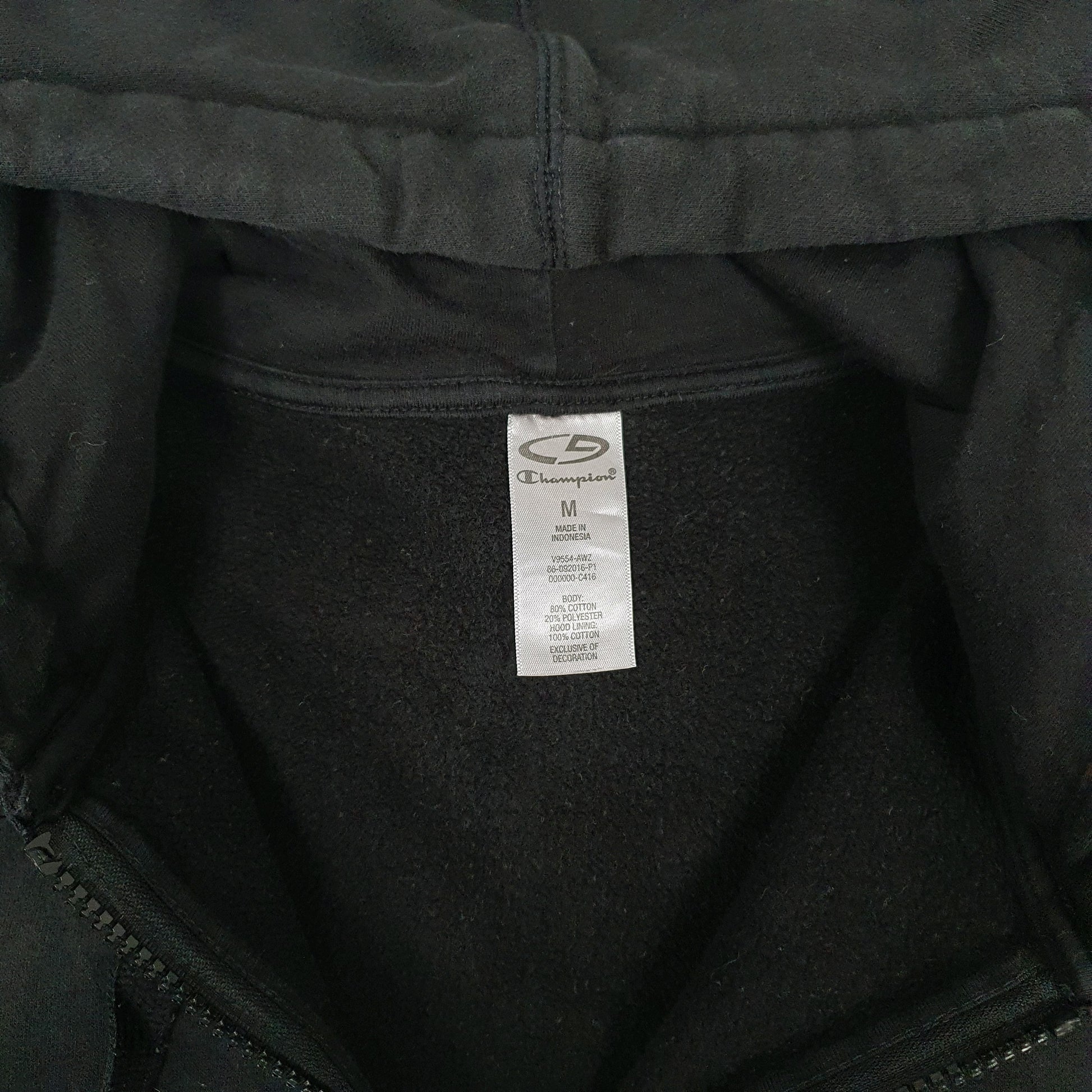 Mens Black Champion  Full Zip Jumper