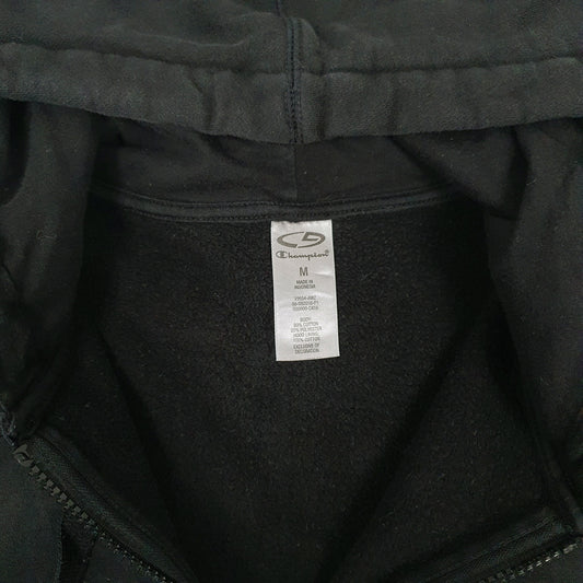 Mens Black Champion  Full Zip Jumper
