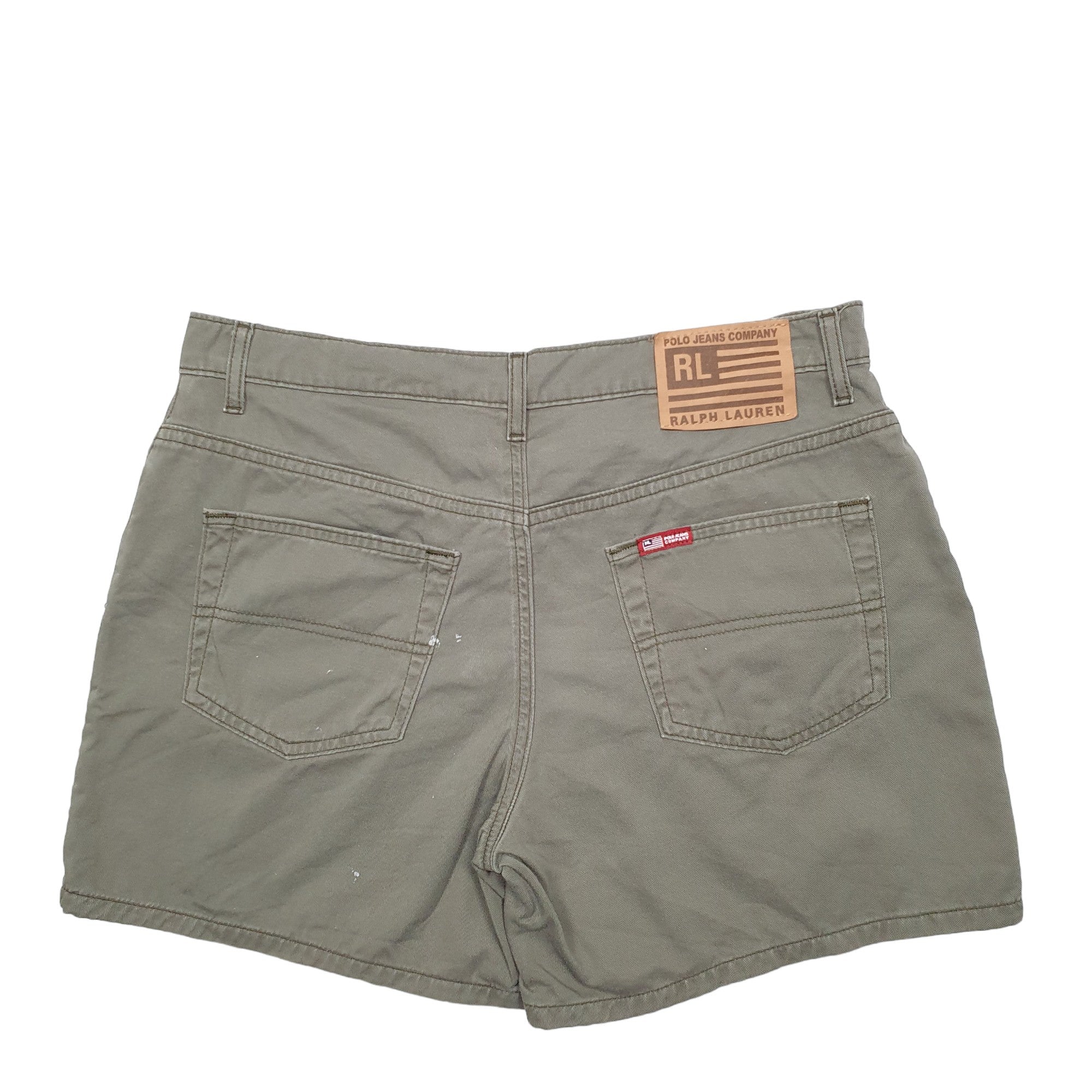 Ralph Lauren Khaki Denim Jeans Cotton Shorts W32