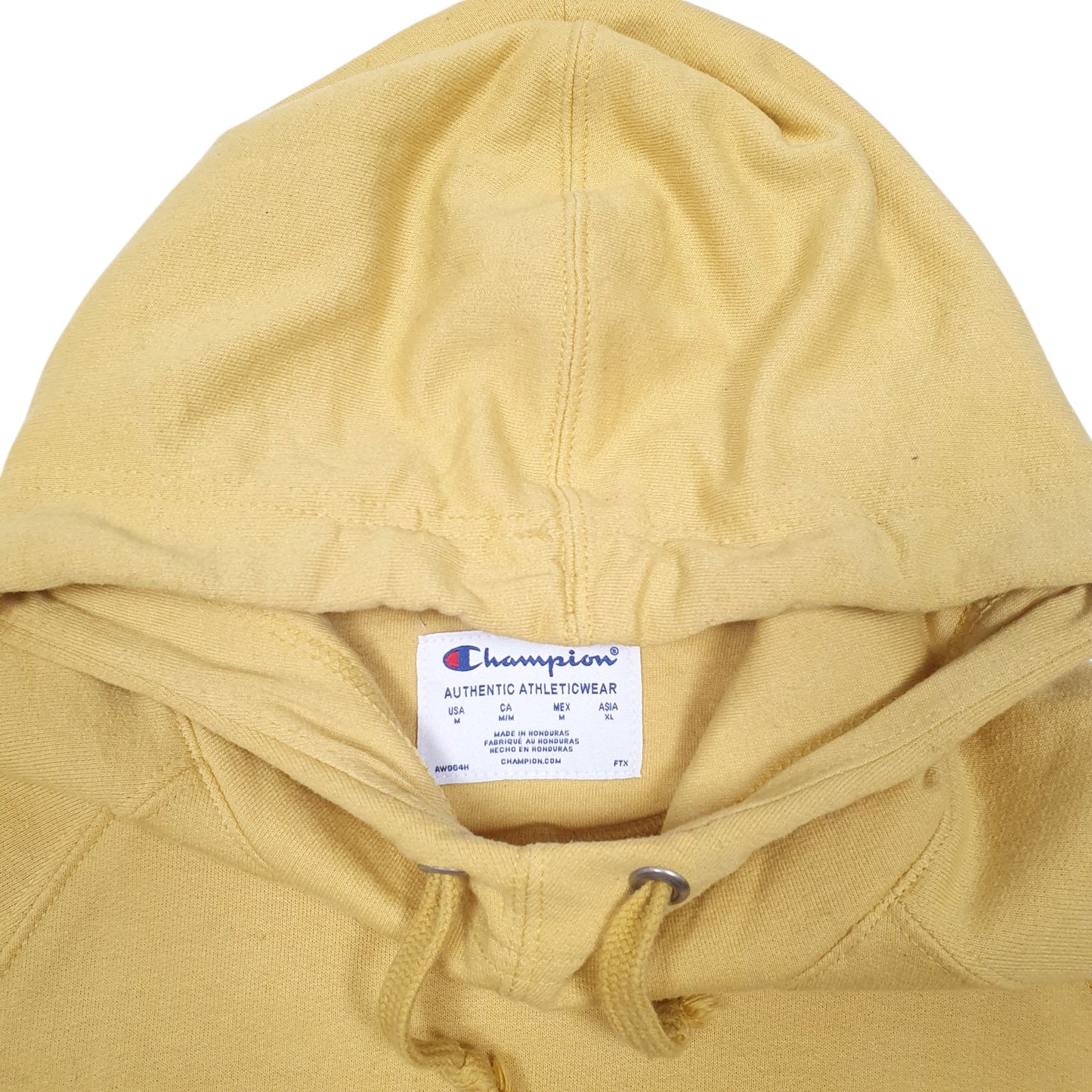 Womens Yellow Champion Raglan Hoodie Jumper