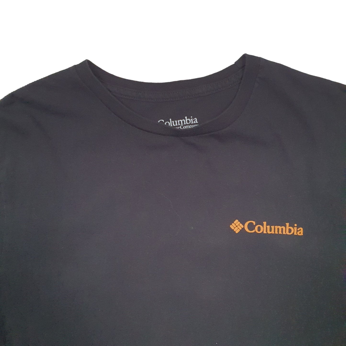 Mens Black Columbia Sportswear Spellout Short Sleeve T Shirt