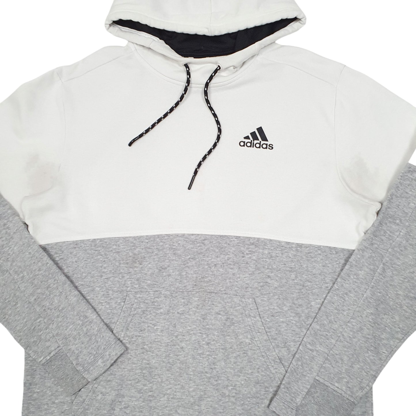 Mens White Adidas  Hoodie Jumper