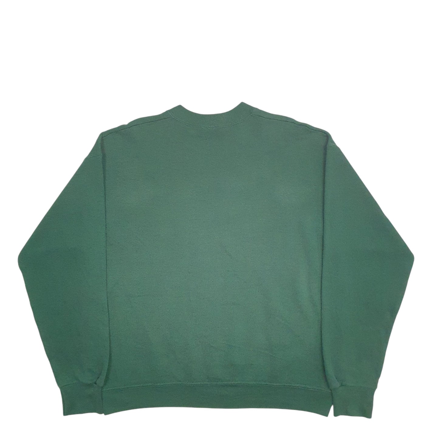 Mens Green Fruit Of The Loom Up Nodth Spellout Crewneck Jumper