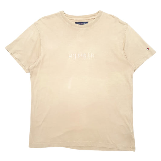 Mens Beige Tommy Hilfiger Spellout Short Sleeve T Shirt