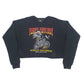 Womens Black Harvey Davidson Crop top Crewneck Jumper
