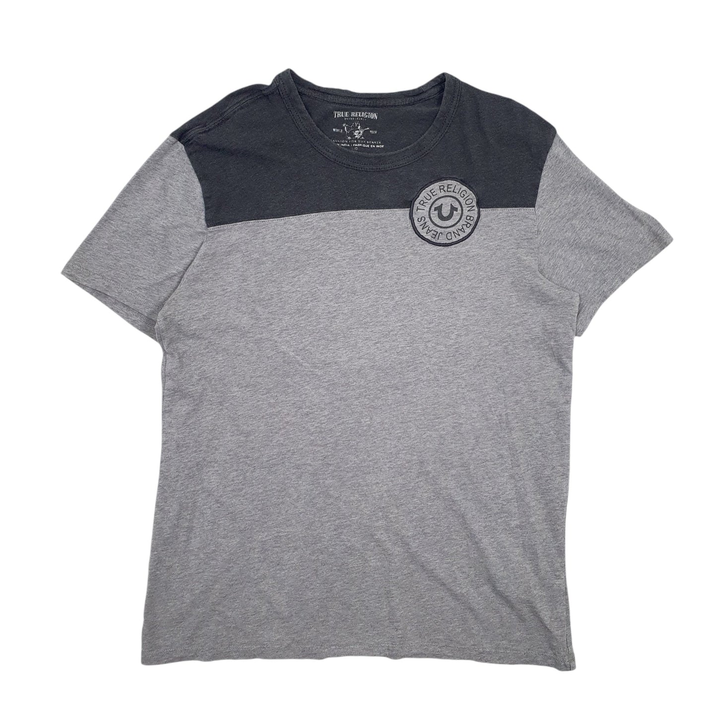 Mens Grey True Religon  Short Sleeve T Shirt