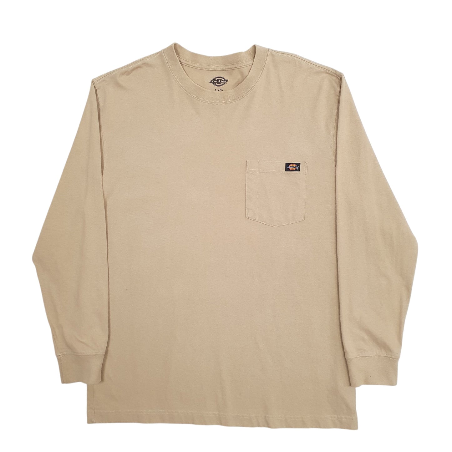 Mens Beige Dickies  Long Sleeve T Shirt