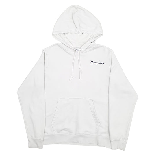 Mens White Champion  Hoodie Jumper