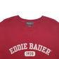 Mens Red Eddie Bauer Spellout Crewneck Jumper