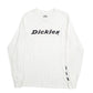 Mens White Dickies Spellout Long Sleeve T Shirt