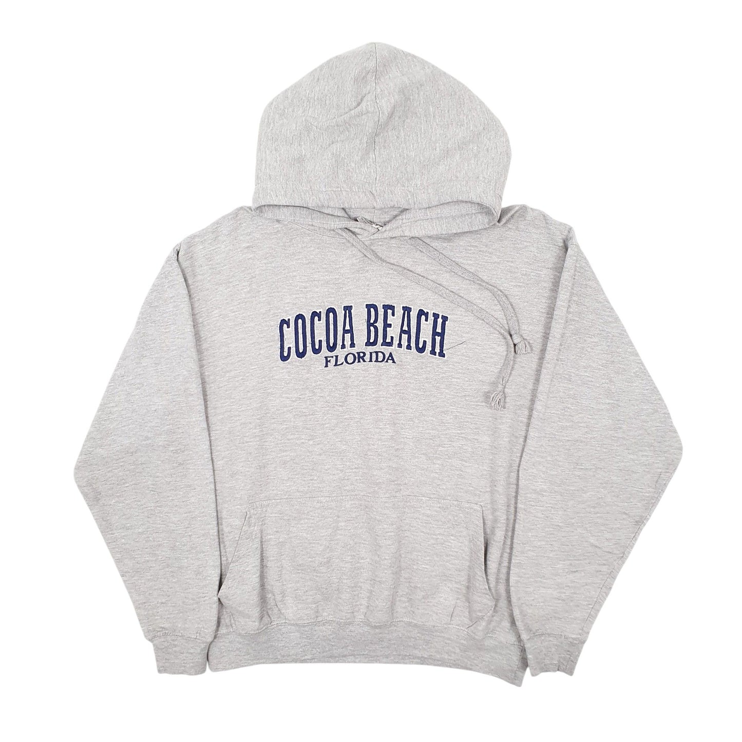 Womens Grey Easy Surf Co Cocoa Beach Florida Baggy Hoodie Jumper