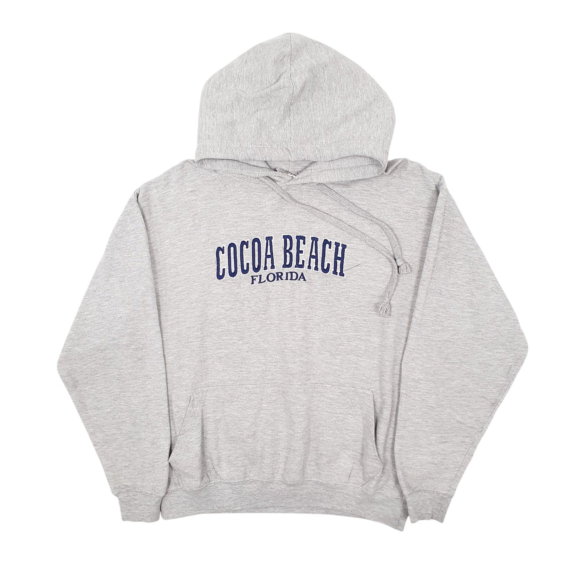 Womens Grey Easy Surf Co Cocoa Beach Florida Baggy Hoodie Jumper