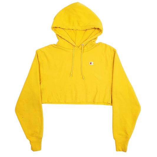 Womens Yellow Champion Reverse Weave Crewneck Jumper