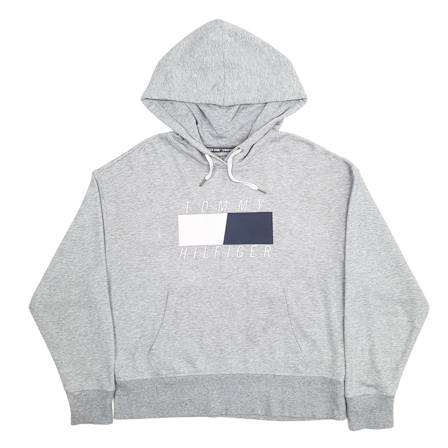 Womens Grey Tommy Hilfiger Spellout Hoodie Jumper