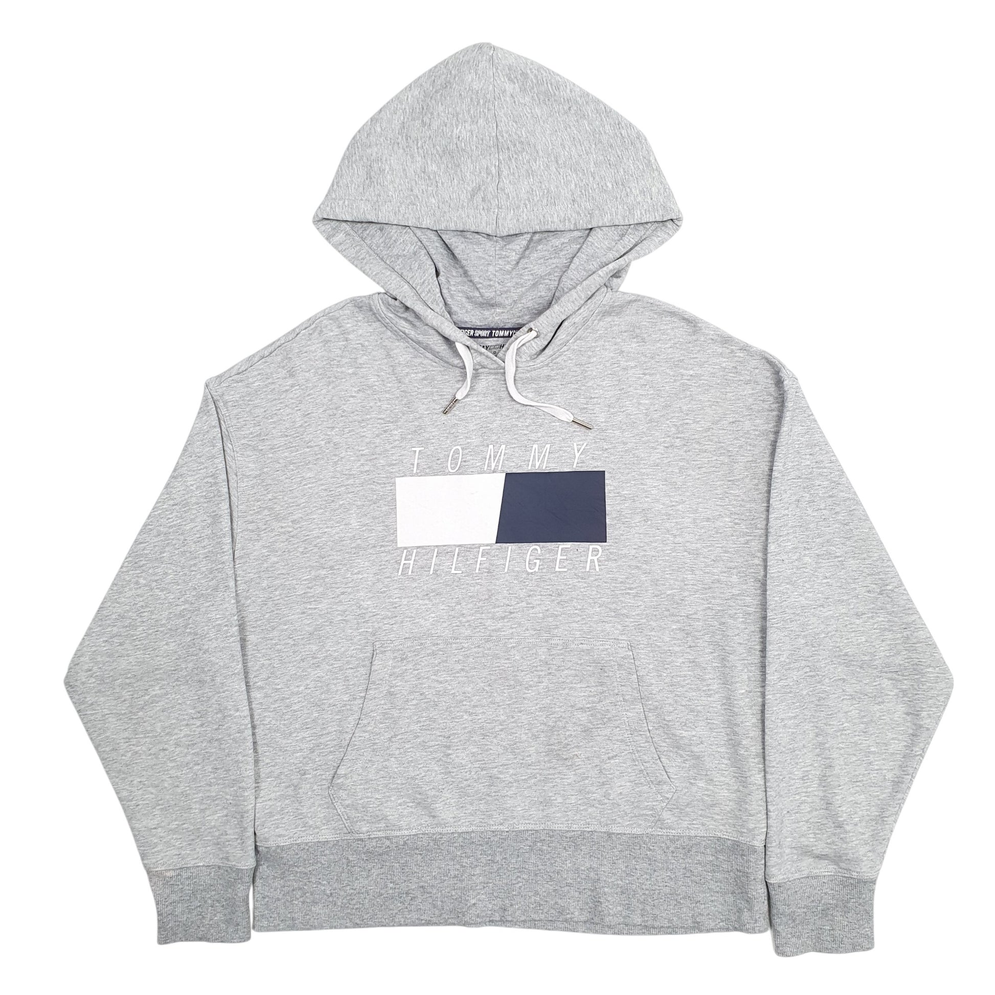 Womens Grey Tommy Hilfiger Spellout Hoodie Jumper