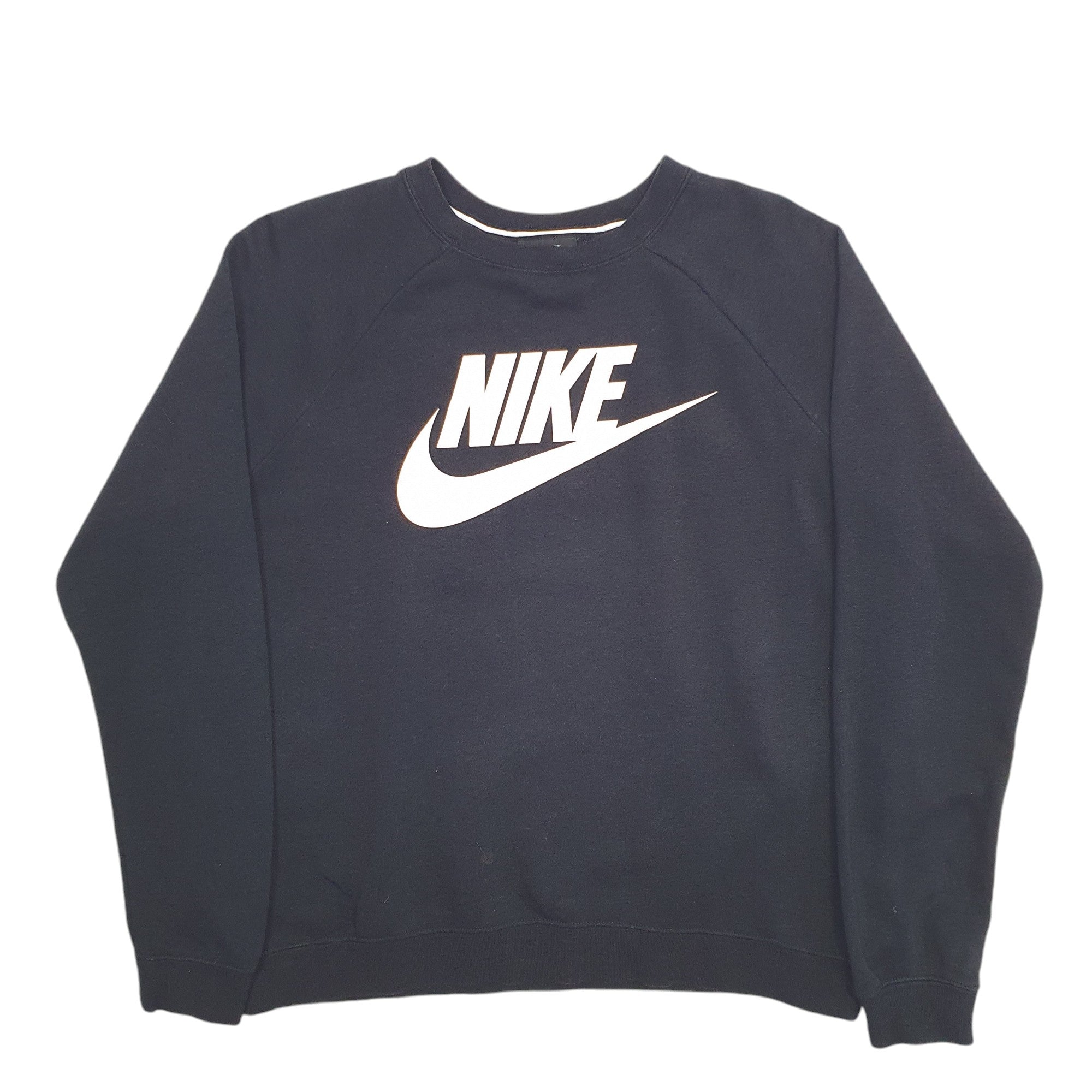 Womens Nike Black Crewneck Spellout Jumper M Bundl Clothing