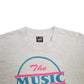 Mens Grey Fruit Of The Loom Single Stitch Vintage 90s Made In USA The Music Cafe Short Sleeve T Shirt