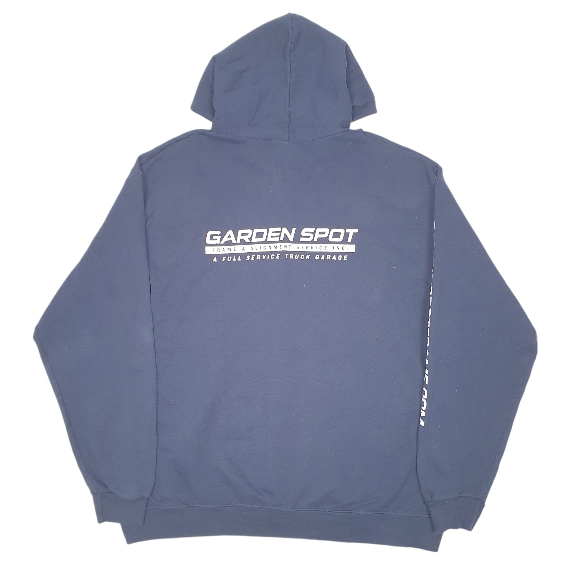 Mens Navy Champion Hoodie Garden Spot USA Full Zip Jumper