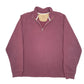 Mens Burgundy Eddie Bauer Sweater Quarter Zip Jumper