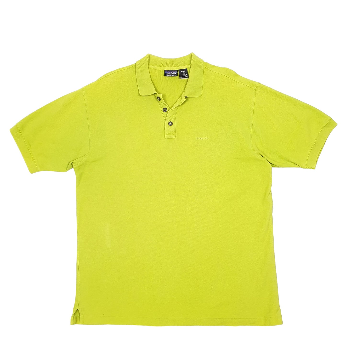 Mens Green Patagonia Organic Cotton Short Sleeve Polo Shirt