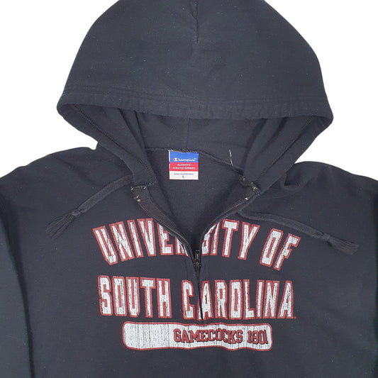 Mens Black Champion University of South Carolina Quarter Zip Jumper