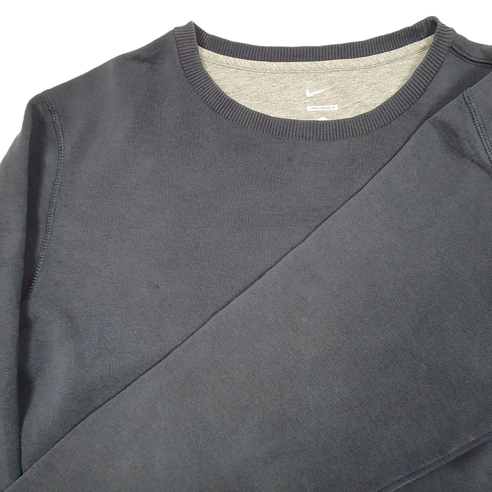 Mens Navy Nike Swoosh Crewneck Jumper