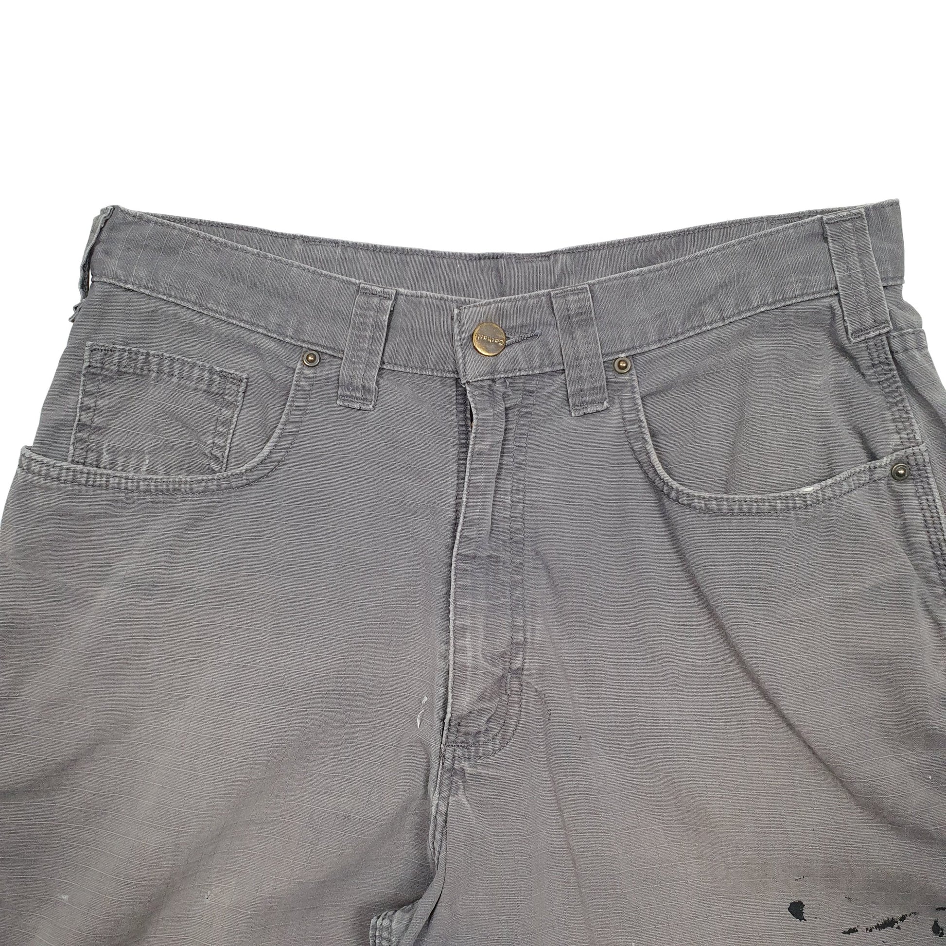 Mens Grey Carhartt Workwear Carpenter Shorts
