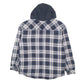 Mens Navy Dickies Hoodie Shacket Plaid  Coat