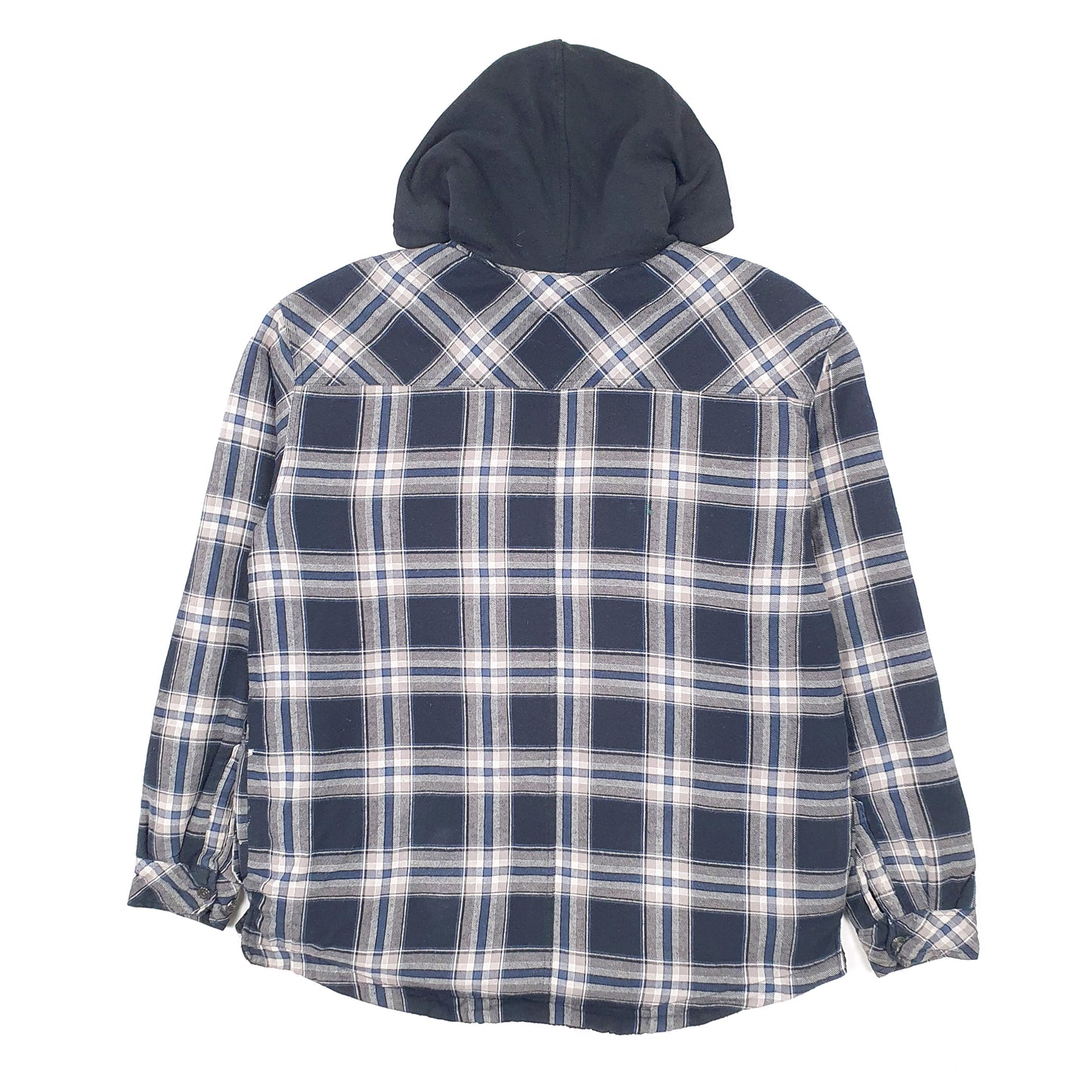 Mens Navy Dickies Hoodie Shacket Plaid  Coat