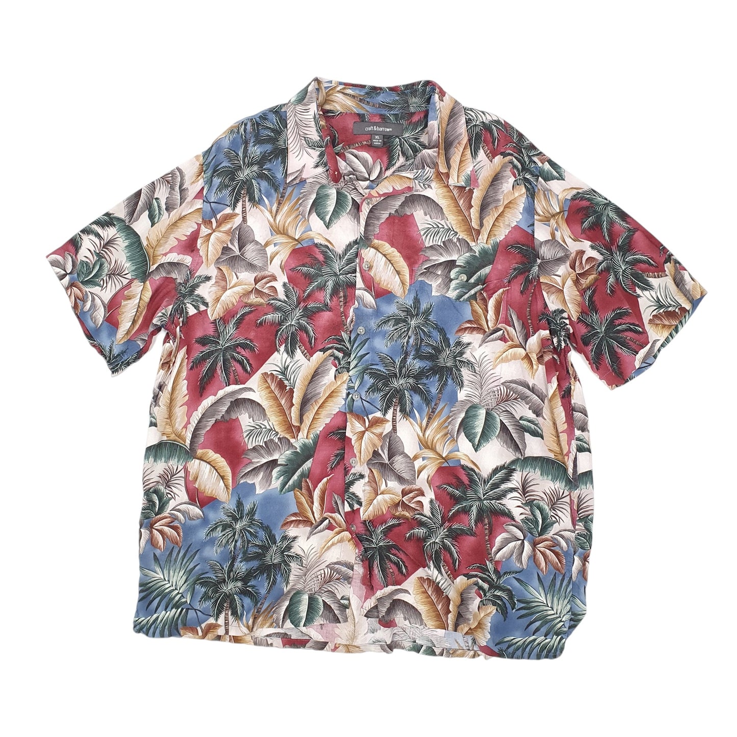 Mens Beige Croft & Barrow Funky Abstract Short Sleeve Shirt