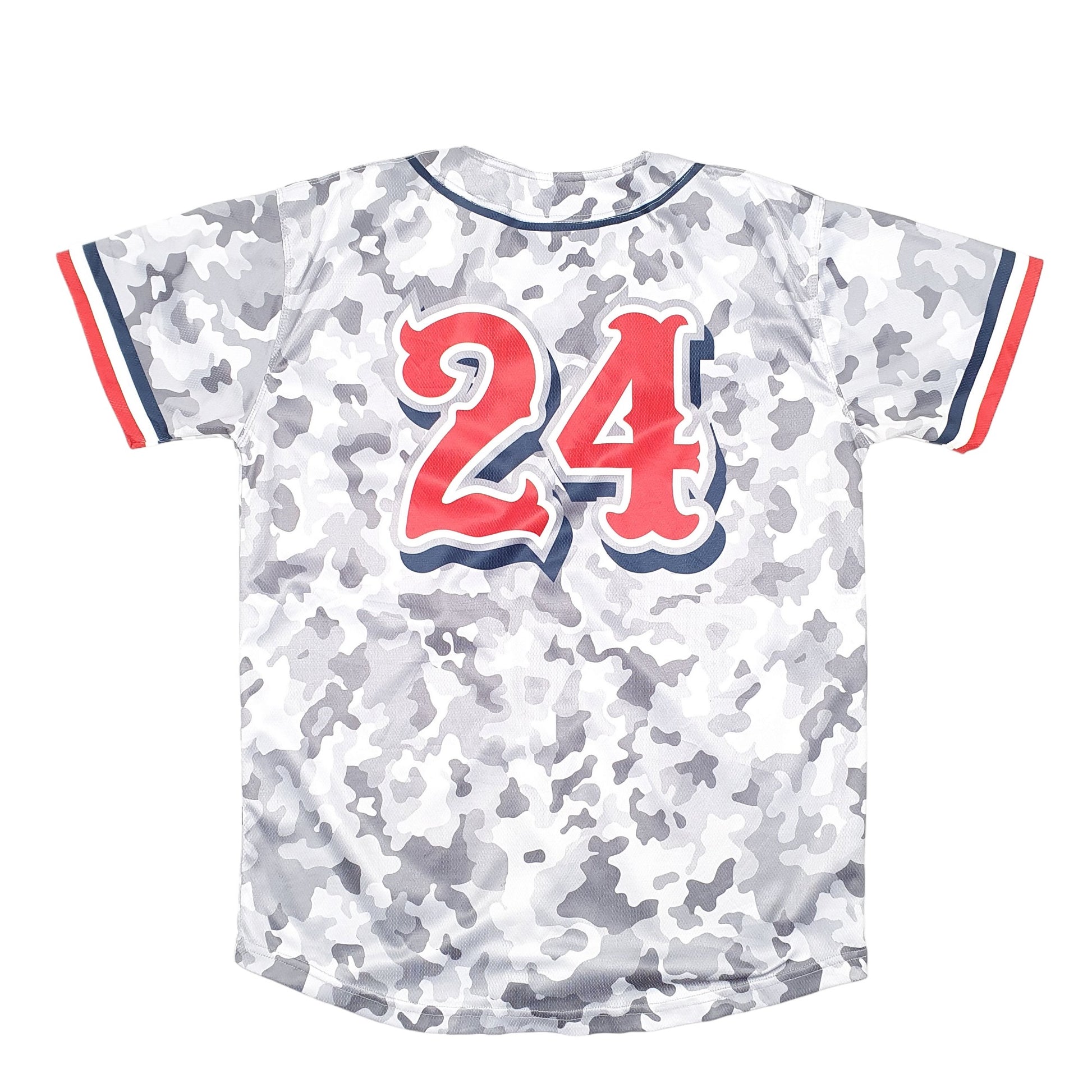Mens Grey Phenom Platinum Baseball Jersey Phenom 24 AM Camouflage Short Sleeve T Shirt
