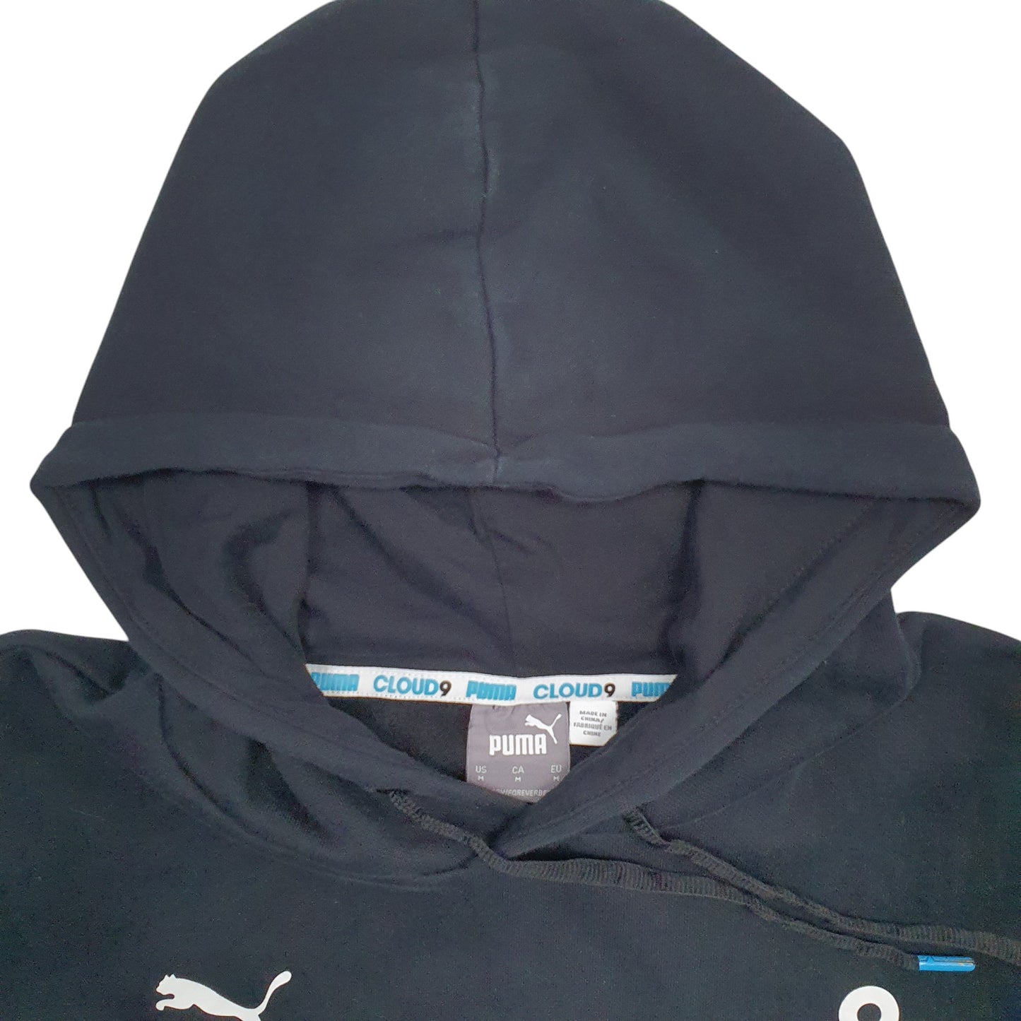 Mens Black Puma Cloud 9 Hoodie Jumper