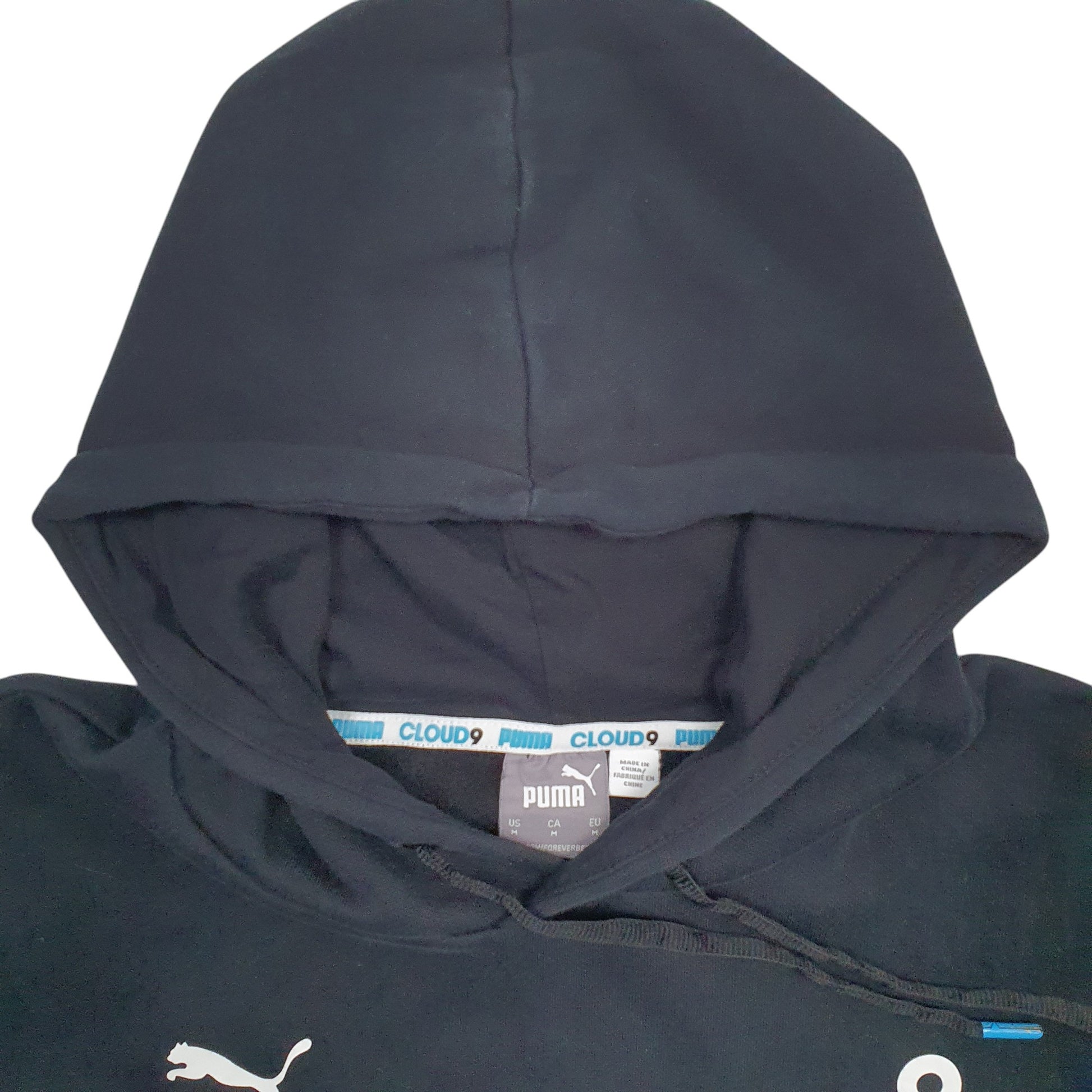 Mens Black Puma Cloud 9 Hoodie Jumper