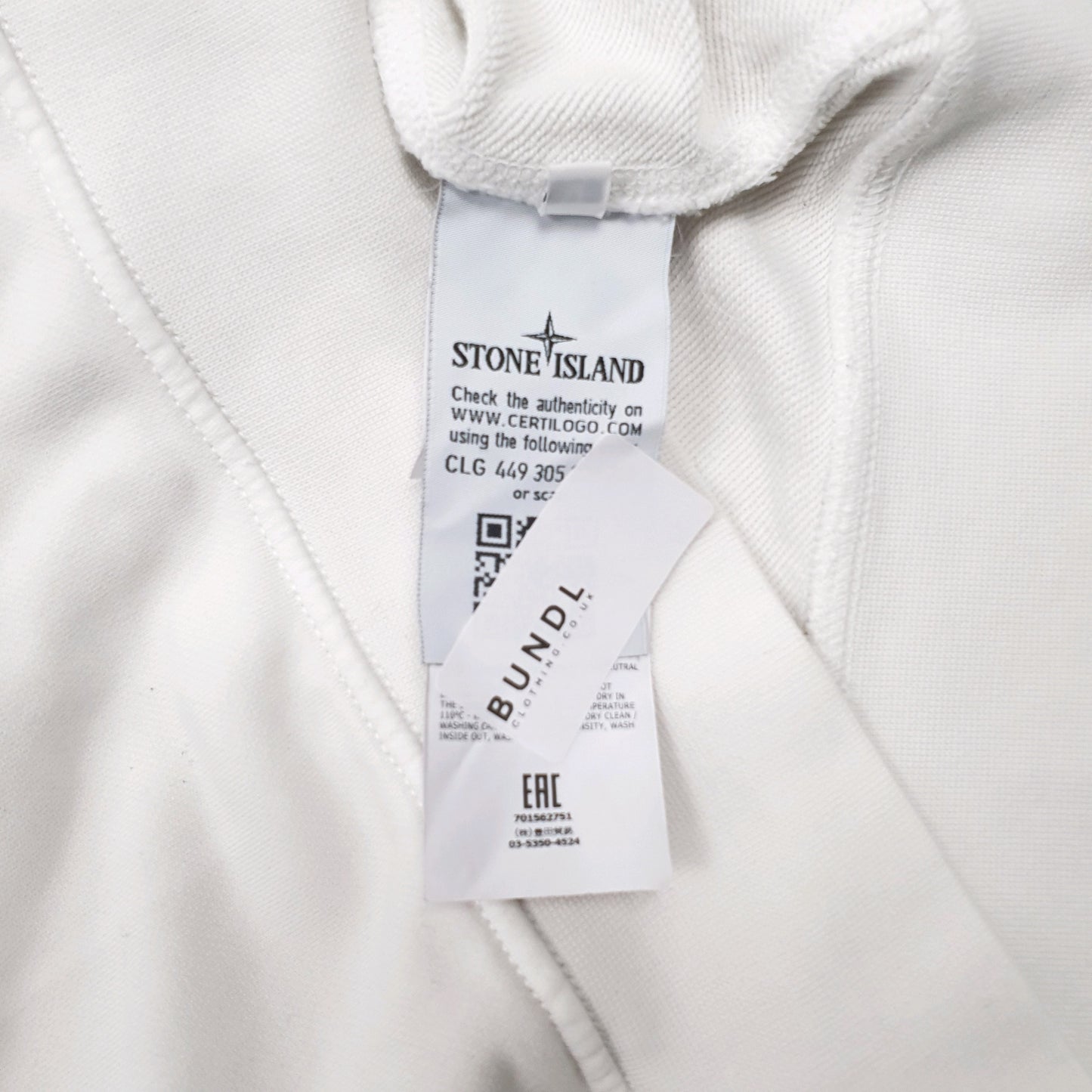 Mens White Stone Island  Crewneck Jumper